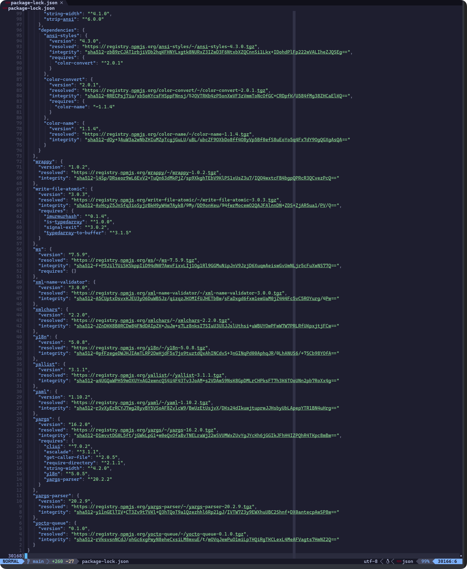 React package-lock: 30000 LoC